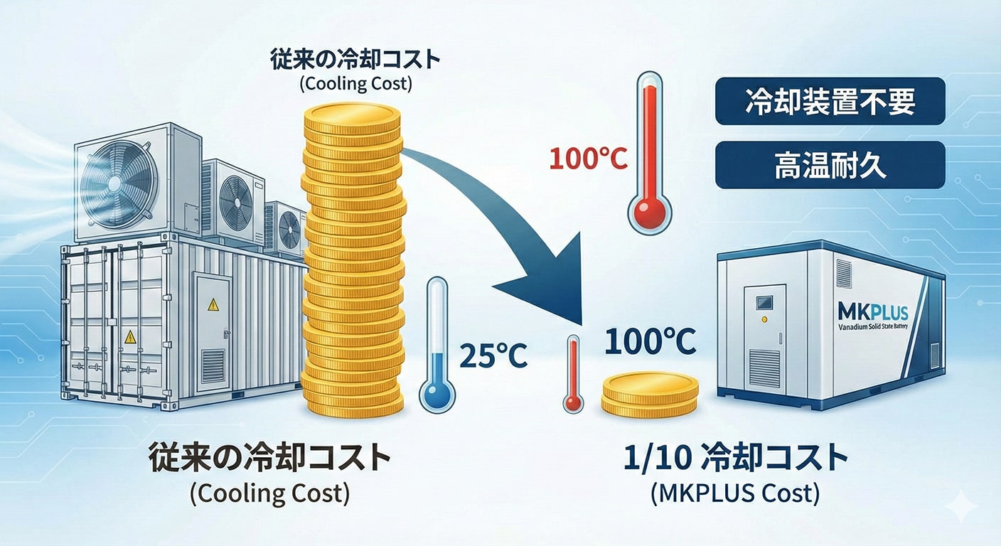 冷却コストを1/10に削減